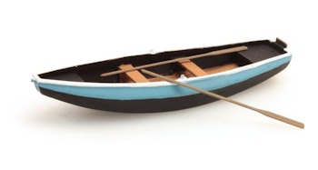 Artitec 387.09-BL Barca a remi in acciaio colore blu, 1:87, fornita montata e verniciata