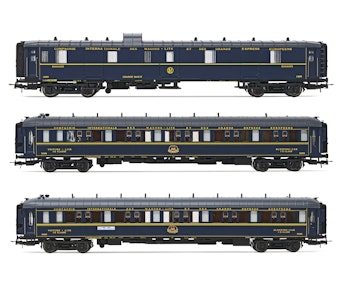 Jouef HJ4162 CIWL set 3 carrozze ''Train Bleu'', composto da due carrozze di 1/2 cl. e un bagagliaio ep. III