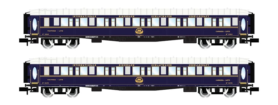 Arnold HN4400 CIWL VSOE, set di 2 carrozze letto per treno ''Venice Simplon Orient Express'', ep. IV-V - Scala N 1/160