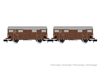 Arnold HN6573 FS, set di 2 carri chiusi a 2 assi Gs, ep. III - Scala N 1/160