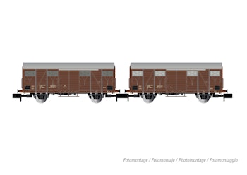 Arnold HN6574 FS, set di 2 carri chiusi a 2 assi Gs, ep. IV - Scala N 1/160