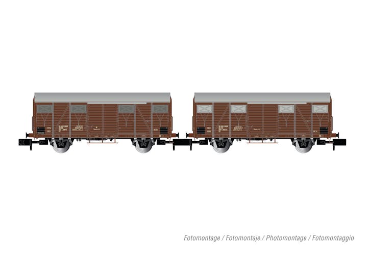 Arnold HN6574 FS, set di 2 carri chiusi a 2 assi Gs, ep. IV - Scala N 1/160