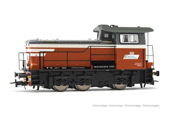 Rivarossi HR2932 Mercitalia Shunting & Terminal, locomotiva diesel da manovra gruppo 245, livrea rossa/grigio scura con strisce bianche, ep. V
