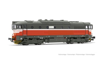 Rivarossi HR2930 Mercitalia Shunting & Terminal, locomotiva diesel classe D.753, livrea rossa/grigia con strisce bianche, ep. VI