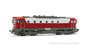 Rivarossi HR2929 HUPAC, locomotiva diesel classe D.753.7, livrea rossa/grigio chiara, ep. V-VI