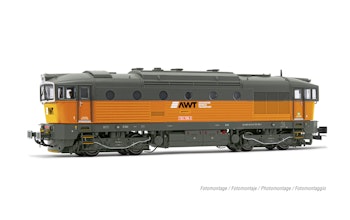 Rivarossi HR2928S AWT, locomotiva diesel classe D.753.7, livrea arancio/grigia, ep. V-V - DCC Sound