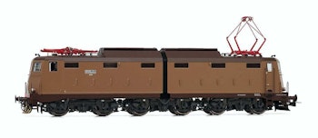 Rivarossi HR2933 FS, locomotiva elettrica E.645, 1a serie, livrea castano/Isabella con logo FS semplificato, pantografi 52, ep. IV-V