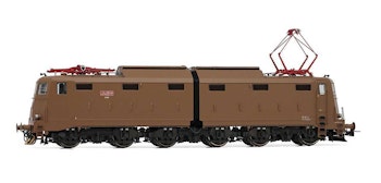 Rivarossi HR2935 FS, locomotiva elettrica E.645, 1a serie, livrea Isabella con logo FS rosso semplificato, pantografi 52, ep. V