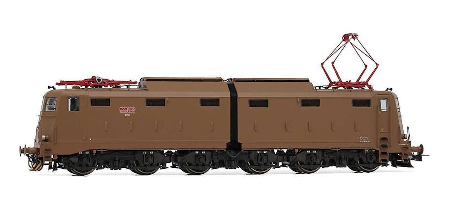 Rivarossi HR2935 FS, locomotiva elettrica E.645 004, 1a serie, livrea Isabella con logo FS rosso semplificato, pantografi 52, ep. V