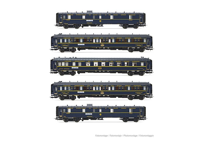 Rivarossi HR4384 CIWL, set di 5 carrozze “Orient Express”, cofanetto per il 140° anniversario, ep. IIIa