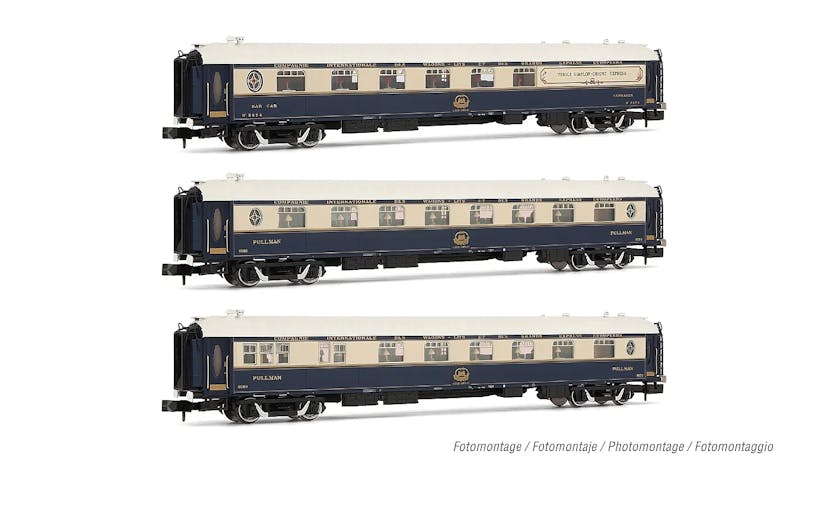 Arnold HN4398 VSOE, set di 3 carrozze per treno ''Venice Simplon Orient Express'', ep. IV-V - Scala N 1/160