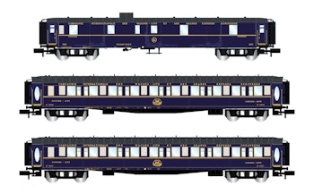 Arnold HN4401 CIWL, set di 3 carrozze ''Train Bleu'', composto da 1 bagagliaio e 2 carrozze letti Lx, ep. III - Scala N 1/160