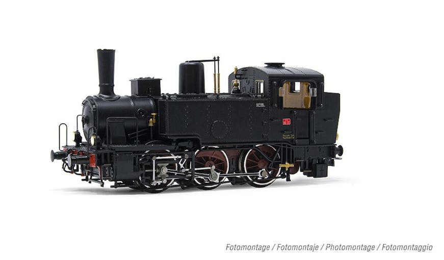 Rivarossi HR2918 FS Locomotiva a vapore Gr. 835 222, con fanali elettrici e cerchioni bianchi, ep. III-IV