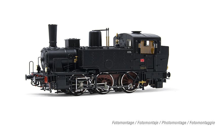 Rivarossi HR2918 FS Locomotiva a vapore Gr. 835 222, con fanali elettrici e cerchioni bianchi, ep. III-IV