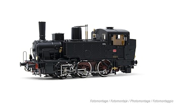 Rivarossi HR2918S FS, locomotiva a vapore Gr. 835 222, con fanali elettrici e cerchioni bianchi, ep. III-IV - DCC Sound