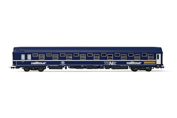 Jouef HJ4160 SNCB, carrozza letti T2 TEN livrea ''Railtour'', tetto blu, ep. IVb