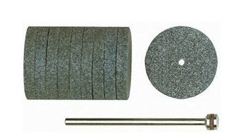 Proxxon 28304 Set 10 molette abrasivo in carburo di silicio a disco diametro 22 mm