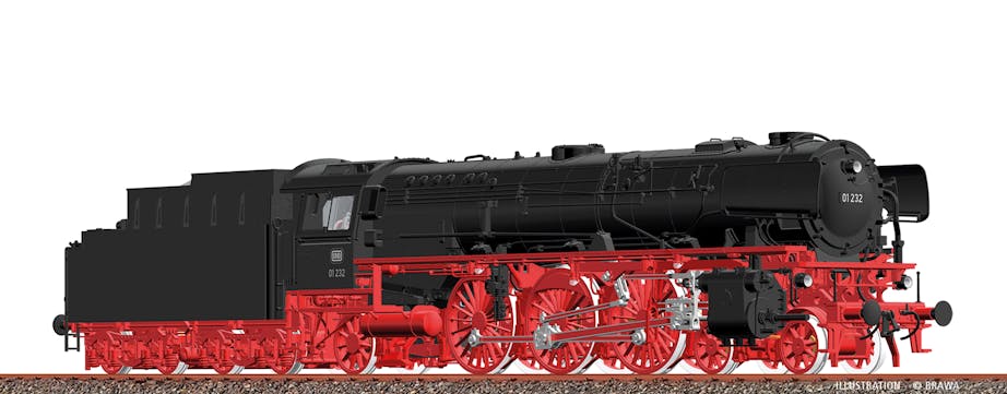 Brawa 70062 DB locomotiva a vapore BR 01 232 BD Essen; Bw Paderborn, ep.III - DCC Sound