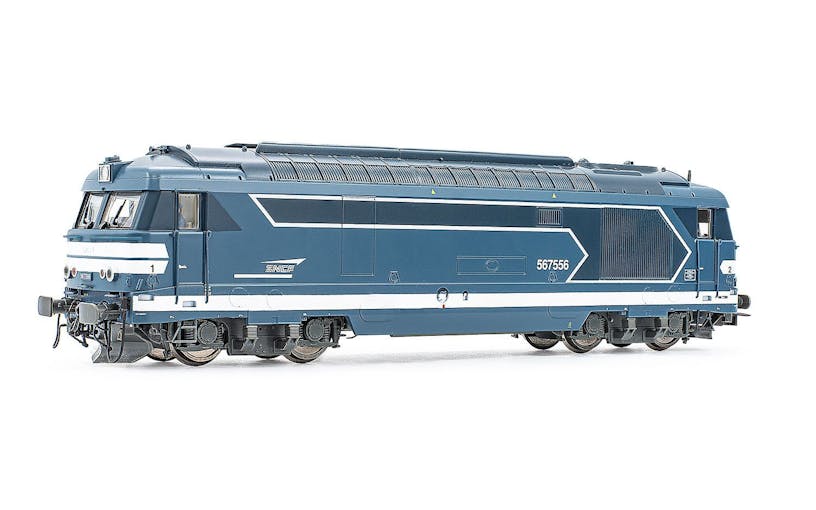 Jouef HJ2446S SNCF, locomotiva diesel BB 567556, livrea blu con logo ''Casquette'', ep. V - DCC Sound