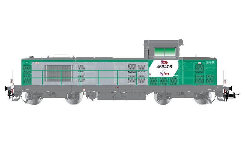 Jouef HJ2442S SNCF Infra, locomotiva diesel BB 666407, livrea verde, ex ''FRET'', ep. VI - DCC Sound