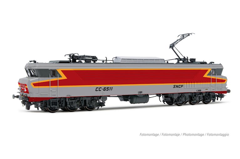 Jouef HJ2428 SNCF, locomotiva elettrica CC 6511, livrea argento con logo “Mistral”, ep. IV