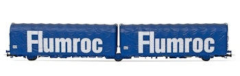 Jouef HJ6238 SNCF, carro telonato a 3 assi Lails, livrea blu, ''Flumroc'', ep. IV