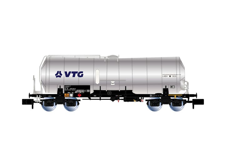 Arnold HN6630 D-VTG, carro cisterna isolato a 4 assi, livrea cromata, ''VTG'', ep. VI - Scala N