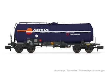 Arnold HN6629 RENFE, carro cisterna a 4 assi, livrea blu, ''Repsol'', ep. V - Scala N