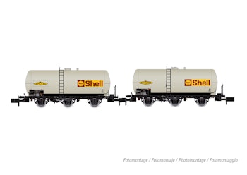 Arnold HN6609 SNCF, set d 2 carri cisterna a 3 assi Uh, ''Shell'', ep. IV - Scala N