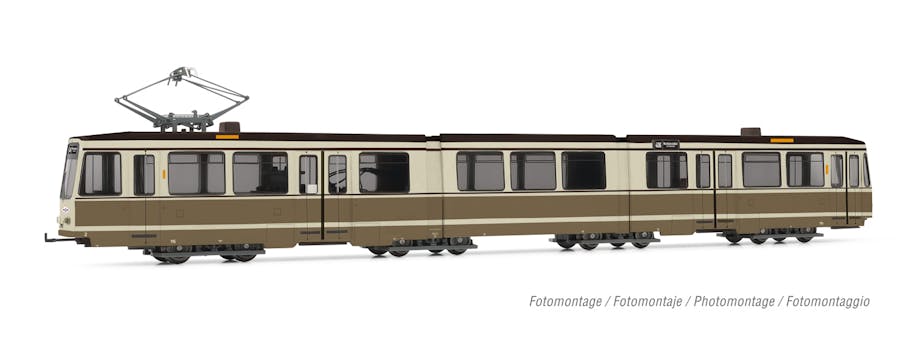 Rivarossi HR2944 Tram N8, versione Dortmund, livrea marrone/beige, ep. IV