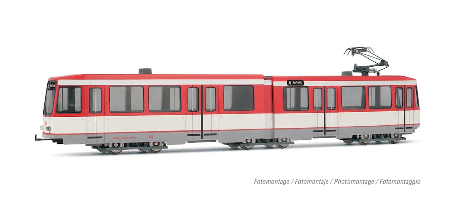 Rivarossi HR2945HM Tram M6, versione Norimberga, livrea rossa/bianca, ep. IV-V - DCC