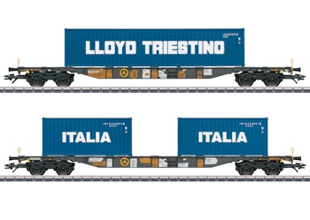 Marklin 47460 Cemat SpA set due carri intermodali con contenitori Lloyd Triestino, ep.VI