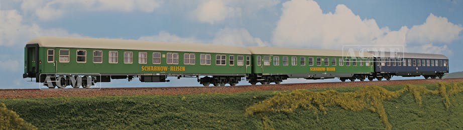 Acme 55306 DB set tre carrozze Treno d’agenzia ''Scharnow-Reisen'' ep.IIIc