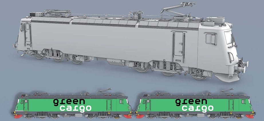 Acme 60209 MAV Coppia di locomotive elettriche Transmontana di terza serie, di cui una motorizzata e una folle, in servizio presso Green Cargo (Svezia), ep.VI