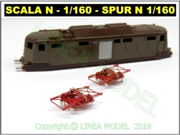Lineamodel N5892 Coppia pantografi FS 42LR in kit - Scala N 1/160