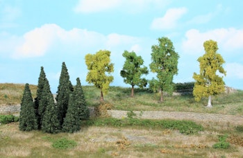 Heki 1963 Mini foresta, 30 alberi frondosi / 5-11 cm