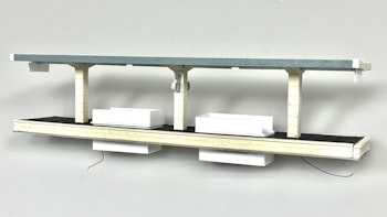 Tecnomodel 74893 Marciapiede di stazione componibile con sottopassi, in stile FS con pensilina illuminata