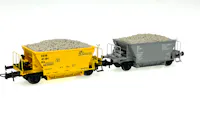 Set De Deux Wagons EVS, Toits Bas, Livrée Grise Et Inscription Kronenbourg Ep Iv V