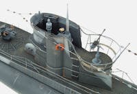 Artitec 50.132 Sottomarino tedesco tipo VIIc in linea di galleggiamento, kit di montaggio scala H0 1:87