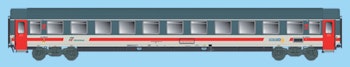 Acme 70115 Carrozza aggiuntiva ''Intercity Day'' Trenitalia di seconda classe nella nuova livrea con fascia scura sui finestrini, ep.VI
