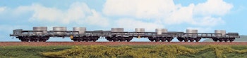 Acme 45130 FS set ''Treno Italsider'' di tre carri privati Sa per il trasporto coils, IV-V