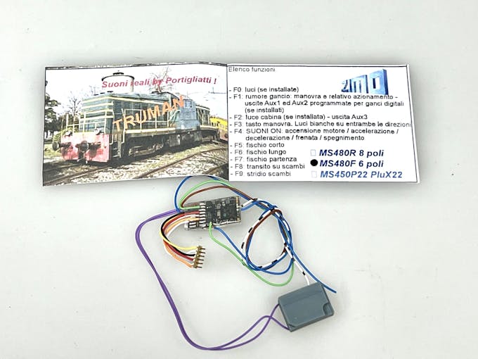 Zimo FS-143-MS480F6P Decoder sonoro FS D143 con connettore 6 pin