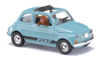 Busch 48735 Fiat 500 con personaggio e cane