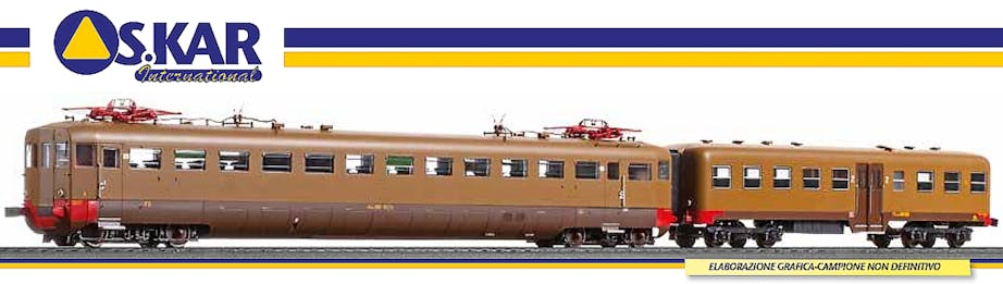 Os.kar 2097DS FS ALe 880 set in due elementi composto da ALe 880.026 motorizzata + Le 640.027, livrea Castano Isabella ep.IV - DCC Sound