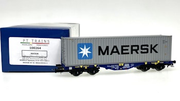 PT Trains 100264 Carro intermodale tipo Sgmmnss ''Modalis'' caricato con container 40' ''MAERSK'' , ep.VI