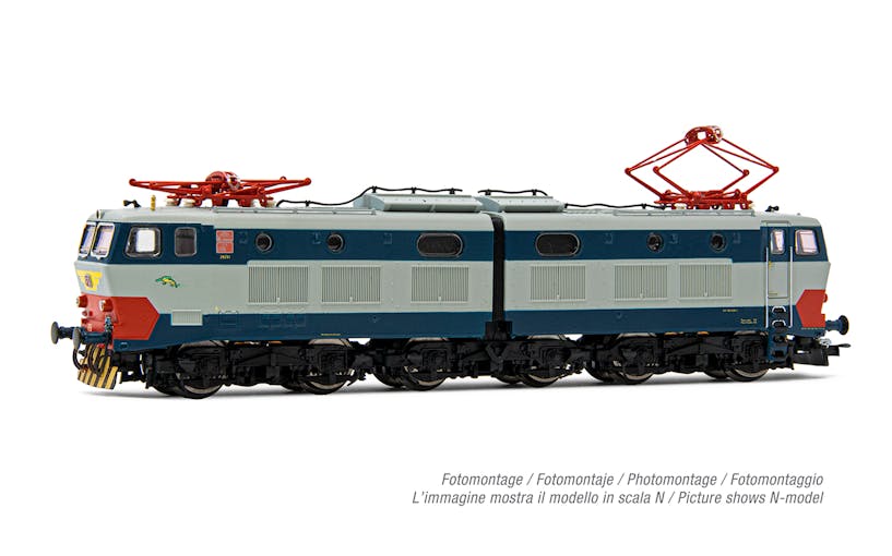 Rivarossi HR2966 FS, locomotiva elettrica E.656, 2a serie, livrea di origine, con gocciolatoio, ep. IV