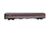 Rivarossi HR4375 “Italien-Holland Express”, set di 4 carrozze, 1 cuccetta DB Bcm 243 blu/beige, 1 UIC-X 2a cl. FS rosso fegato, 1 UIC-X 2a cl. FS grigio ardesia e 1 cuccetta UIC-X ‘68 FS rosso fegato, ep. V