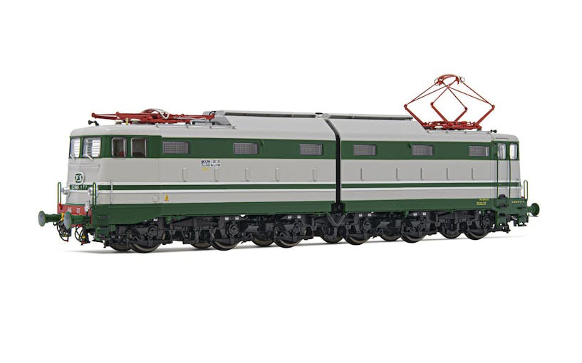 Arnold HN2624 FS, locomotiva elettrica gruppo E.646, livrea verde/grigia con modanature, carrelli neri, scalette grandi, ep. IV - Scala N 1/160