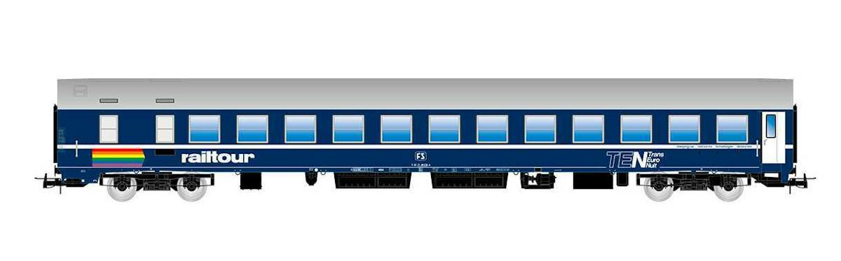 Modellino Ferroviario OS.KAR 4128 Carro Gabs FS, Scala HO 1:87, Epoca V, Porte E Tetto In Alluminio, Marrone