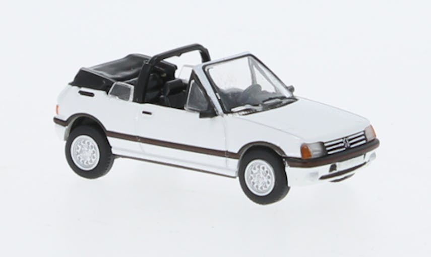 Brekina PCX870501 Peugeot 205 Cabriolet, bianco, 1986